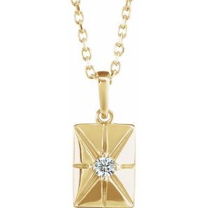 Ladies Natural Diamond Necklace (I1, G-H) — 14K Yellow Gold
