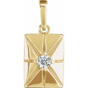 Ladies Natural Diamond Charm/Pendant (I1, G-H) — 14K Yellow Gold