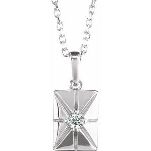 Ladies Natural Diamond Necklace (Si2-Si3, G-H) — Platinum