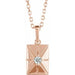 Ladies Natural Diamond Necklace (I1, G-H) — 14K Rose Gold