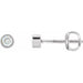 Lab-Grown Diamond Round Micro Bezel-Set Stud Earrings