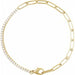 Ladies Natural Diamond Line 7 1/ Bracelet (I1, G-H) — 14K Yellow Gold