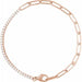 Ladies Natural Diamond Line 7 1/ Bracelet (I1, G-H) — 14K Rose Gold