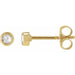 Ladies Rose-Cut Natural Diamond Stud Earrings (Vs/Si1, Ghi) — 14K Yellow Gold