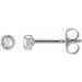 Ladies Rose-Cut Natural Diamond Stud Earrings (Vs/Si1, Ghi) — Sterling Silver