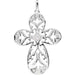 Ladies Natural Diamond Cross Pendant (I1, H+) — Sterling Silver