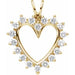 Ladies Natural Diamond Heart Pendant (I1, G-H) — 14K Yellow Gold
