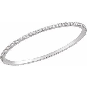 Lab-Grown Diamond Accented Bangle Bracelet