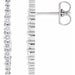 Ladies Natural Diamond Earrings — Sterling Silver