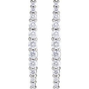 Lab-Grown Diamond Accented Bar Earrings - Style 88248