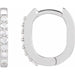 Ladies Natural Diamond 15 mm Hoop Earrings (I1, G-H) — Sterling Silver