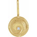 Ladies Natural Diamond Water Element Charm/Pendant (I1, G-H) — 14K Yellow Gold
