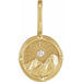 Ladies Natural Diamond Earth Element Charm/Pendant (I1, G-H) — 14K Yellow Gold