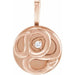 Ladies Natural Diamond Chinese Zodiac Snake Pendant (I1, G-H) — 14K Rose Gold