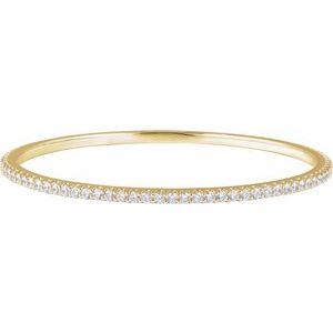 Lab-Grown Diamond Accented Bangle Bracelet
