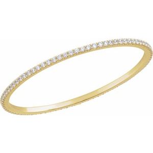 Lab-Grown Diamond Accented Bangle Bracelet