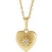 Ladies Natural Diamond Heart Necklace (I1, G-H) — 14K Yellow Gold