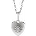 Ladies Natural Diamond Heart Necklace (Si2-Si3, G-H) — Platinum