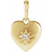 Ladies Natural Diamond Heart Pendant (I1, G-H) — 14K Yellow Gold