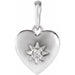 Ladies Natural Diamond Heart Pendant (Si2-Si3, G-H) — Platinum