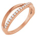 Ladies Natural Diamond Criss Cross Ring (I1, G-H) — 14K Rose Gold