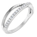 Ladies Natural Diamond Criss Cross Ring (SI2-SI3, G-H) — Platinum
