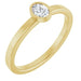 Ladies Natural Diamond Solitaire Bezel-Set Ring (SI2-SI3, G-H) — 14K Yellow Gold