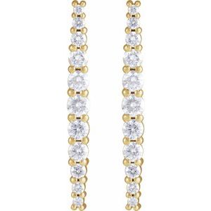 Lab-Grown Diamond Accented Bar Earrings - Style 88248
