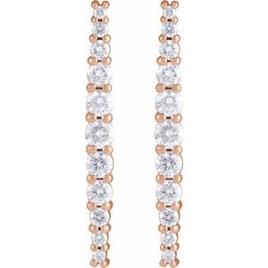 Lab-Grown Diamond Accented Bar Earrings - Style 88248