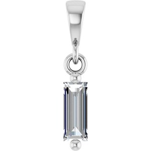 Ladies Natural Diamond Solitaire Pendant (Vs, G-H) — Platinum