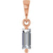 Ladies Natural Diamond Solitaire Pendant (Vs, G-H) — 14K Rose Gold