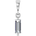 Ladies Natural Diamond Solitaire Pendant (Vs, G-H) — Platinum