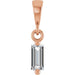 Ladies Natural Diamond Solitaire Pendant (Si2-Si3, G-H) — 14K Rose Gold