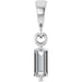 Ladies Natural Diamond Solitaire Pendant (Si2-Si3, G-H) — Sterling Silver