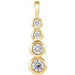 Ladies Natural Diamond Journey Graduated Pendant — 14K Yellow Gold