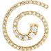 Ladies Natural Diamond Journey Spiral Pendant — 18K Yellow Gold