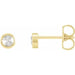Ladies Rose-Cut Natural Diamond Bezel-Set Earrings (Vs/Si1, G-H) — 14K Yellow Gold