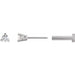 Ladies Natural Diamond Press Fit Back Stud Earring — 14K White Gold