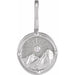 Ladies Natural Diamond Earth Element Charm/Pendant (I1, G-H) — Sterling Silver