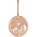 Ladies Natural Diamond Earth Element Charm/Pendant (I1, G-H) — 14K Rose Gold