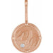 Ladies Natural Diamond Fire Element Charm/Pendant (I1, G-H) — 14K Rose Gold