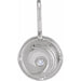 Ladies Natural Diamond Water Element Charm/Pendant (Si2-Si3, G-H) — Platinum