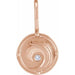 Ladies Natural Diamond Water Element Charm/Pendant (I1, G-H) — 14K Rose Gold