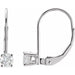 Ladies Natural Diamond Earrings — 14K White Gold