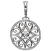 Ladies Natural Diamond Pendant with Enhancer Bail — 14K White Gold