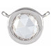 Ladies Rose-Cut Natural Diamond Bezel-Set Necklace Center (Vs/Si1, Ghi) — 14K White Gold