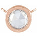 Ladies Rose-Cut Natural Diamond Bezel-Set Necklace Center (Vs/Si1, Ghi) — 14K Rose Gold