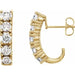 Ladies Natural Diamond Hoop Earrings (I1, G-H) — 14K Yellow Gold