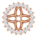 Ladies Natural Diamond Earring Jackets — 14K Rose Gold