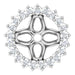 Ladies Natural Diamond Earring Jackets — 14K White Gold